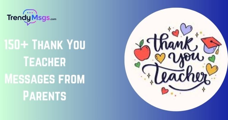 Thank You Teacher Messages from Parents