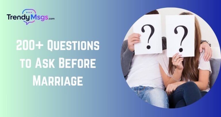 Questions to Ask Before Marriage