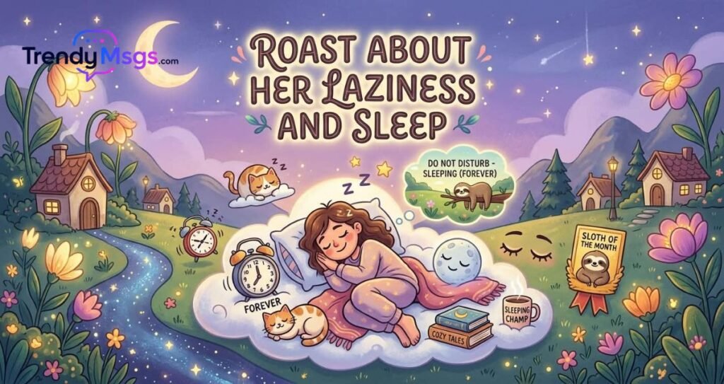 Roast About Her Laziness And Sleep