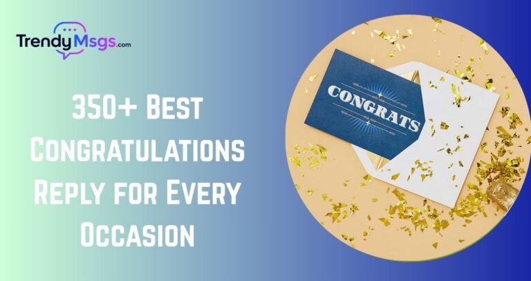 Congratulations Reply