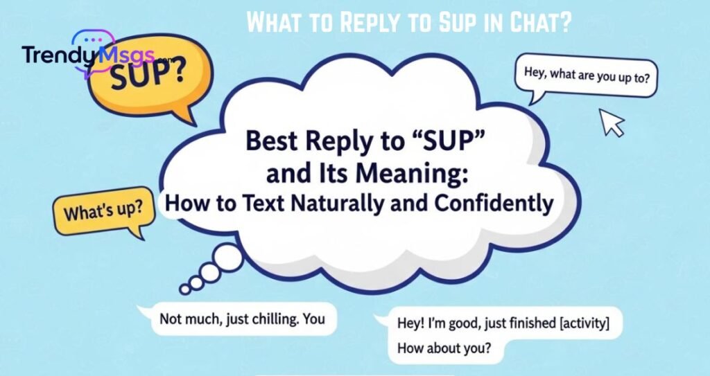What to Reply to Sup in Chat